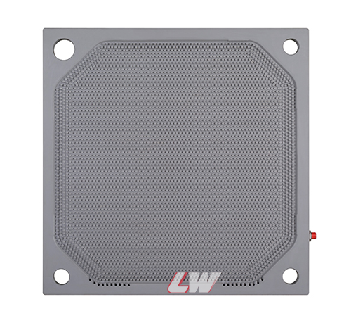1000 mm upper-feed diaphragm plate — single plate close-up showing LW branding on the diaphragm.