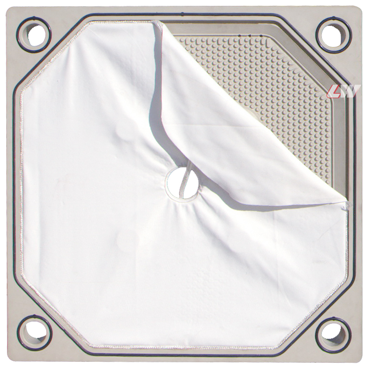 Filter cloth bonded into the recess of an embedded plate