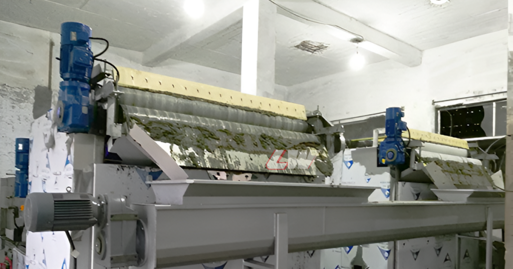 loway belt filter press project case for Cattle farm dewatering