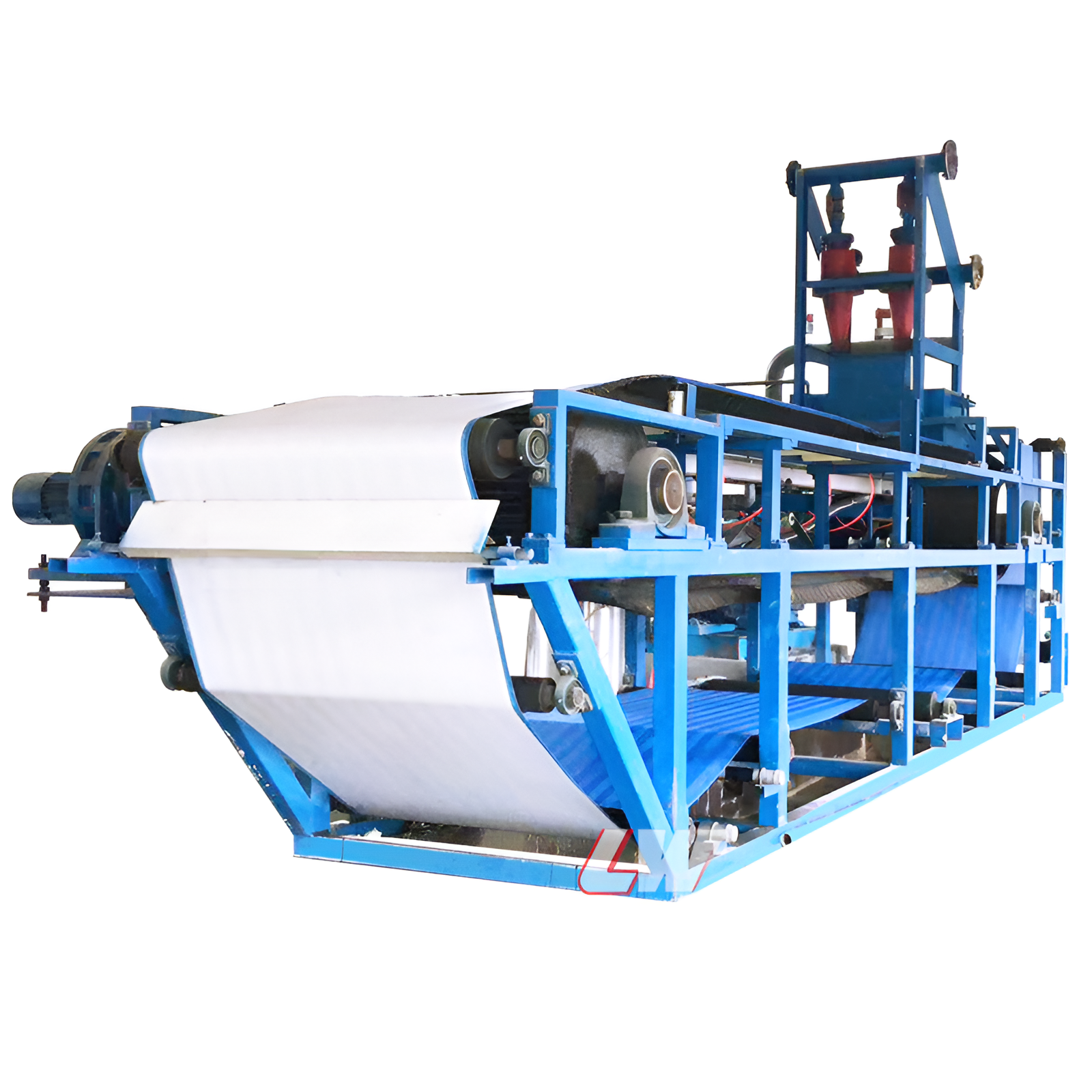 Skid-mounted high-pressure belt filter press ready for shipment