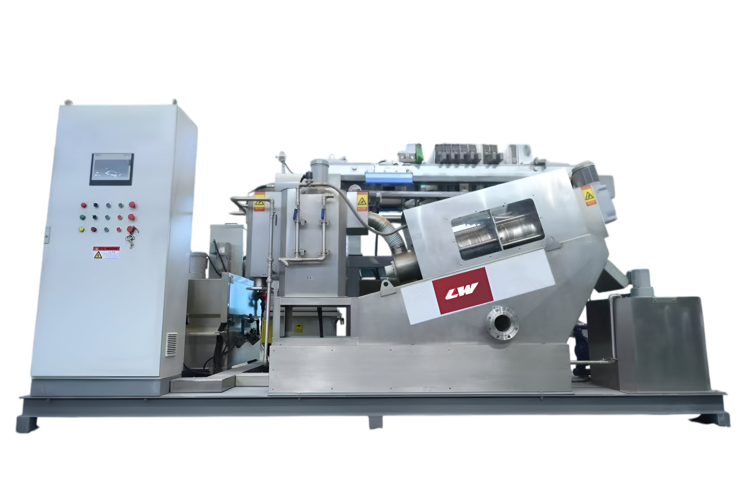 PLC dewatering screw press loway equipment