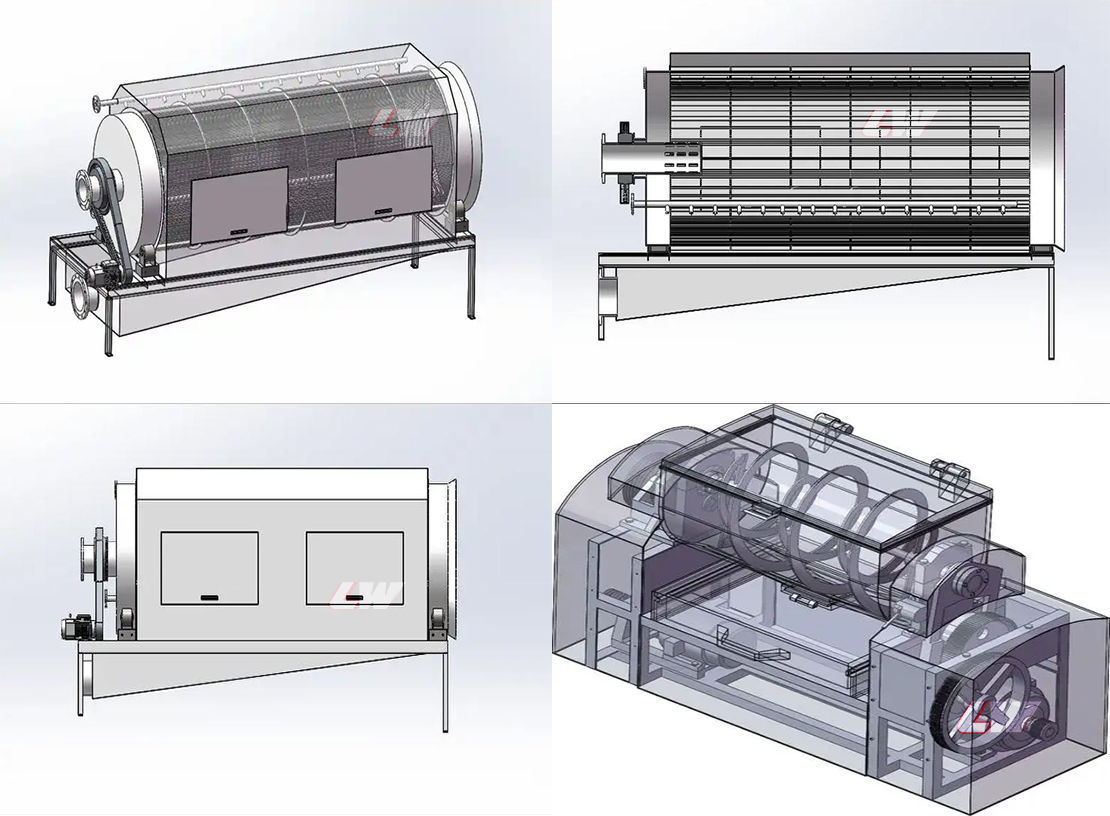 Loway Equipment Rotary Drum Filter Machine diagram of working principle