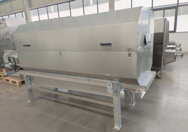 Loway rotary drum filter on a project site, configured and supported by the application engineering team