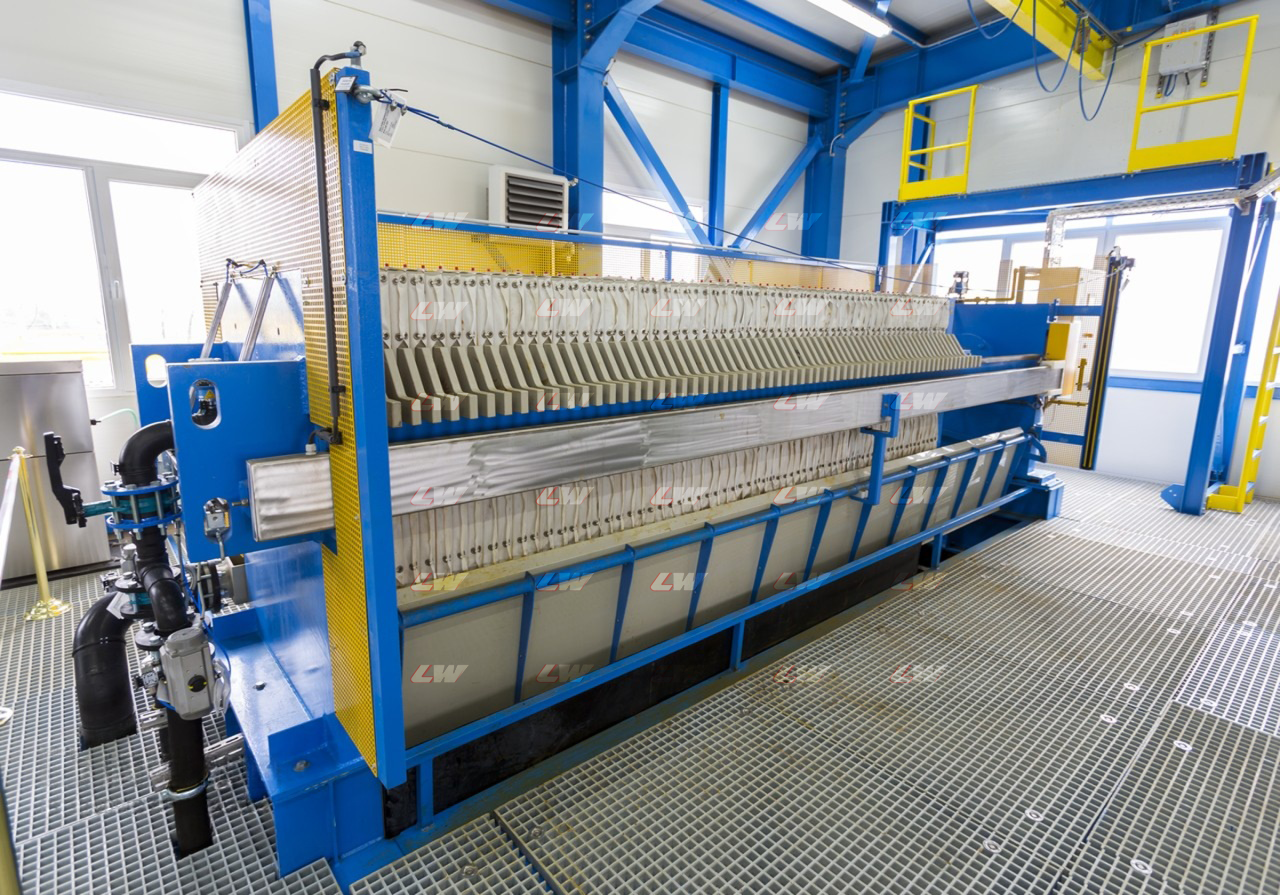 Membrane filter press installed for sewage sludge duty