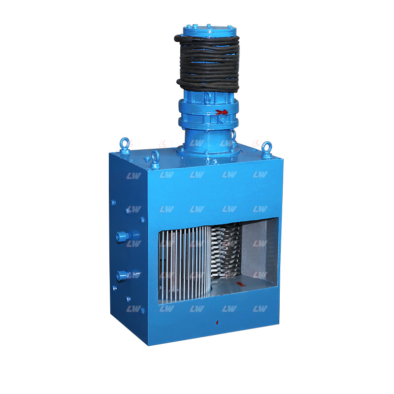 Twin-shaft channel grinder that shreds rags, plastics and wood inline