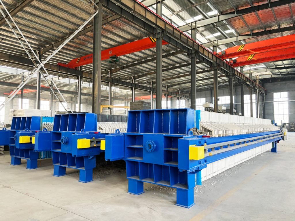 Filter press production line at Loway facility