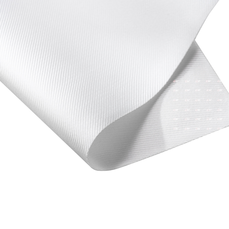 White polypropylene filter cloth, twill weave close-up