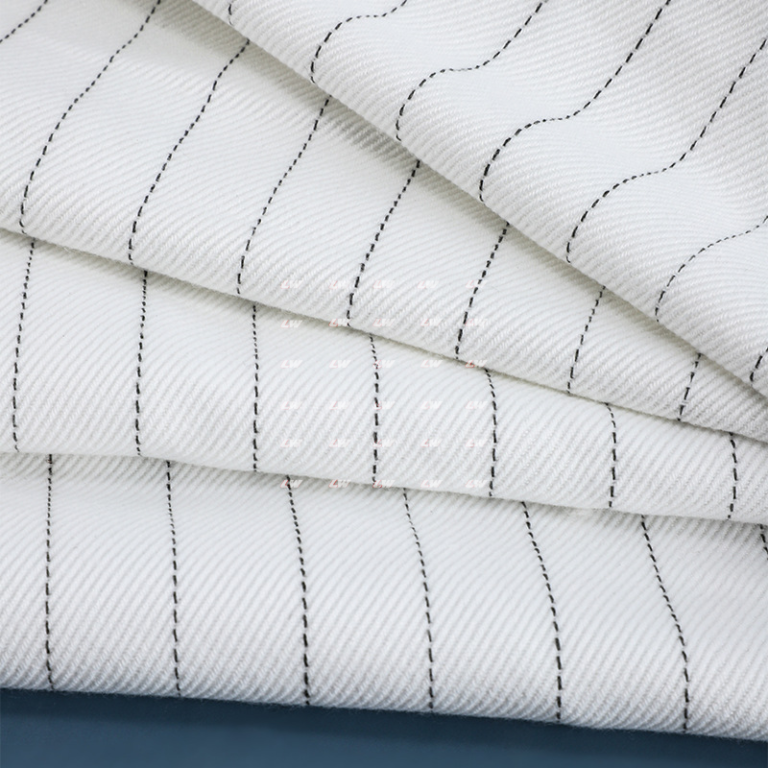 Anti-static polyester filter cloth, stitched twill weave