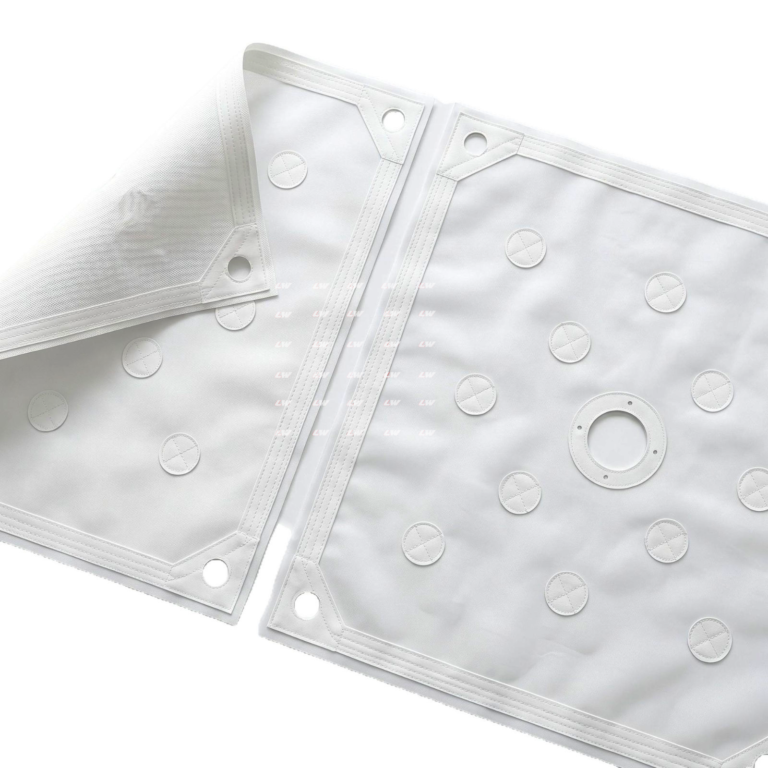 Nylon monofilament cloth with reinforced feed-eye patches