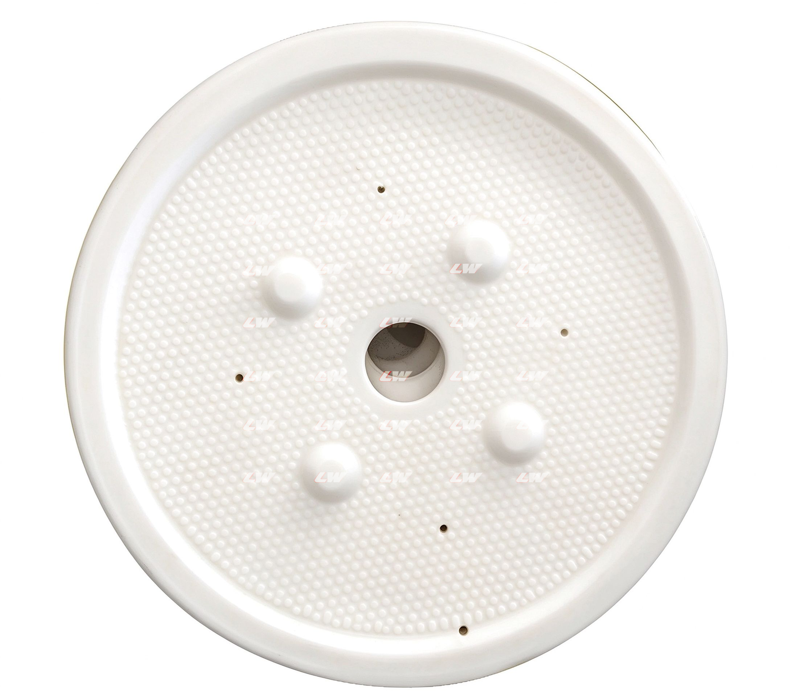Round shape filter plate with center feed